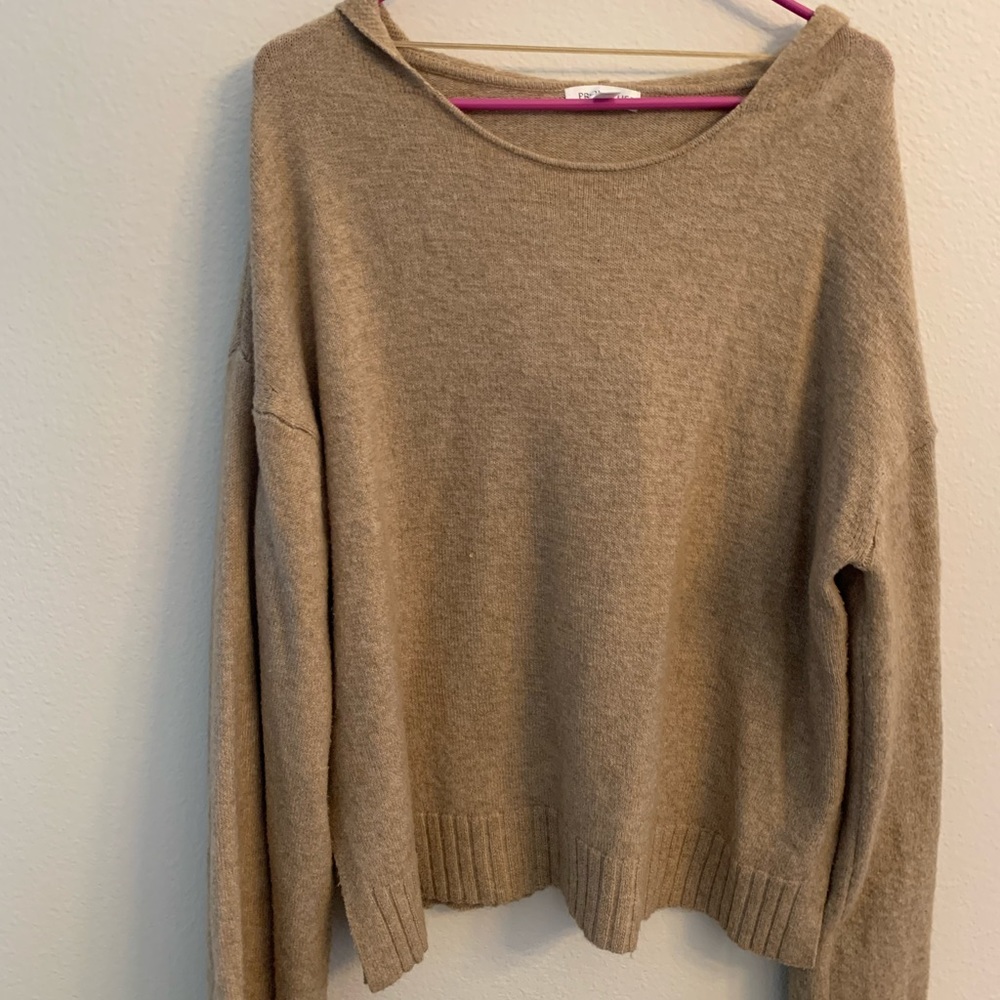 Super Soft Camel Sweater with Hood